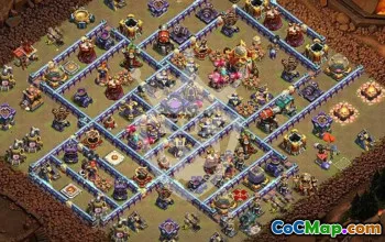 town hall 16, trophy/war base layout #44721
