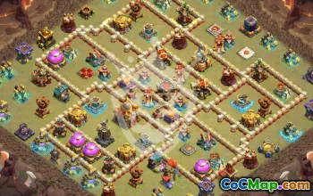 Top Town Hall 16 Base Layouts with Copy Link #44726