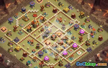 town hall 16, trophy/war base layout #44813