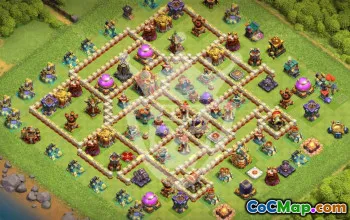 town hall 16, trophy/war base layout #44814