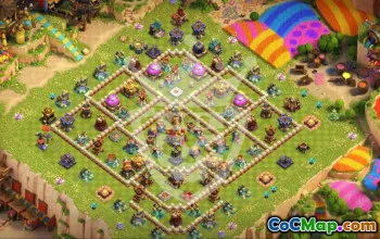town hall 16, trophy/war base layout #44849