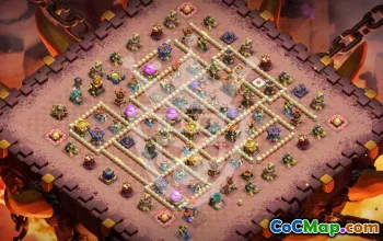 town hall 16, trophy/war base layout #44850