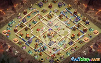 town hall 16, trophy/war base layout #44854