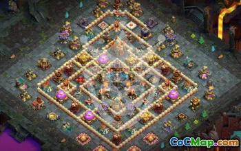 town hall 16, trophy/war base layout #44856