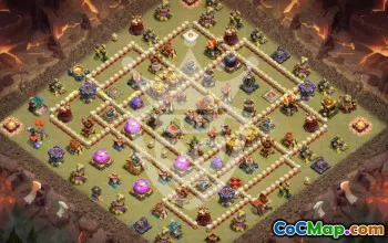 town hall 16, trophy/war base layout #44857
