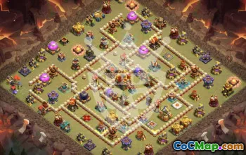 town hall 16, trophy/war base layout #44858