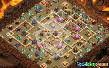 town hall 16, trophy/war base layout #44861