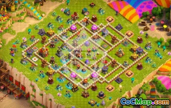 town hall 16, trophy/war base layout #44867