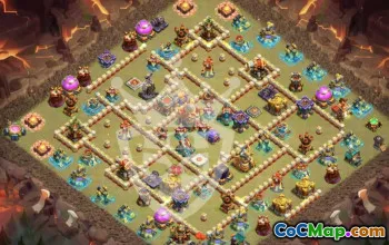 town hall 16, trophy/war base layout #44880