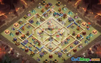 town hall 16, trophy/war base layout #44881