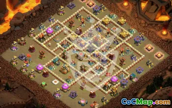 town hall 16, trophy/war base layout #44893