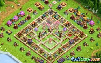 town hall 16, trophy/war base layout #44914