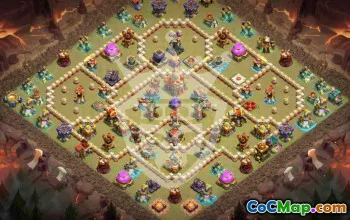 town hall 16, trophy/war base layout #44931