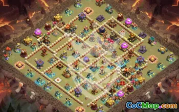 town hall 16, trophy/war base layout #44934