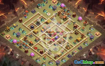 town hall 16, trophy/war base layout #44935