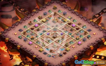 town hall 16, trophy/war base layout #45094