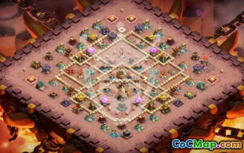 town hall 16, trophy/war base layout #45097