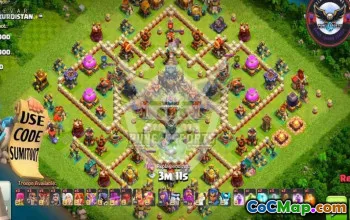 town hall 16, trophy/war base layout #45132
