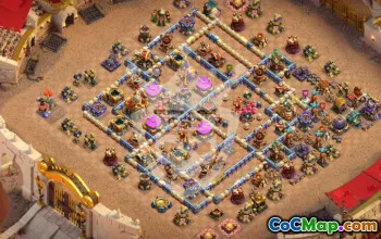 town hall 16, trophy/war base layout #45297