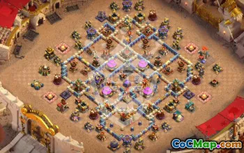 town hall 16, trophy/war base layout #45329