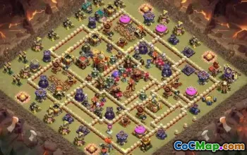 town hall 16, trophy/war base layout #46878