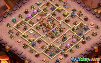 town hall 16, trophy/war base layout #46891