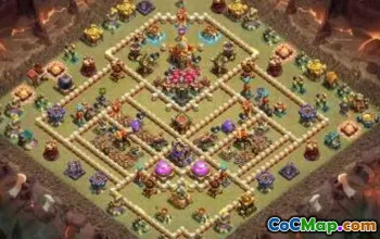 town hall 16, trophy/war base layout #48364