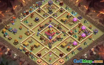 town hall 16, trophy/war base layout #48367