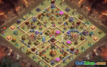 town hall 16, trophy/war base layout #48368