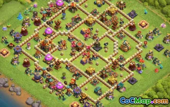 Top Town Hall 16 Base Layouts to Copy #48372