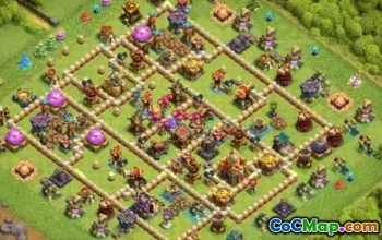 town hall 16, trophy/war base layout #48379
