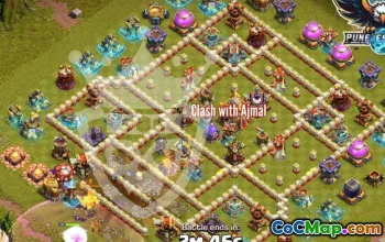 town hall 16, trophy/war base layout #48490