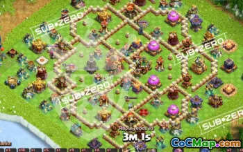 town hall 16, trophy/war base layout #48494