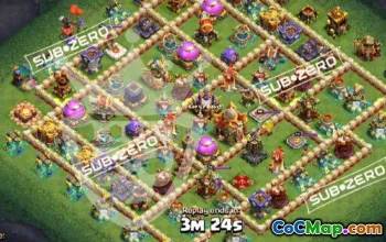 town hall 16, trophy/war base layout #48496
