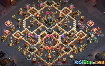 TH16 War Base – Optimalizovaný odkaz na kopírování pro Clash of Clans #18615