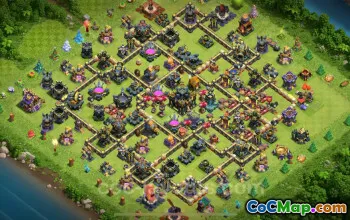 TH17 Defense Base with Link | Trophy & Hybrid Clash of Clans 2025 #48595