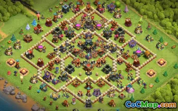 TH17 Farming Base 2025 - Anti 3 Stars Hybrid Layout #22631