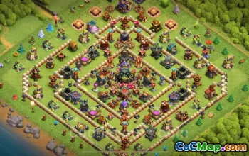 TH17 Farming Base - Anti 2 Stars Hybrid Design 2025 #26245