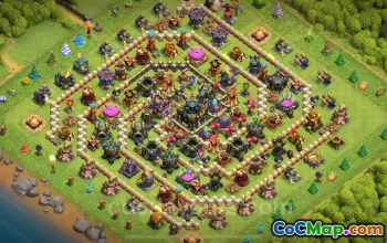 TH17 Farming Base Copy - Clash of Clans 2025 Layout #22470