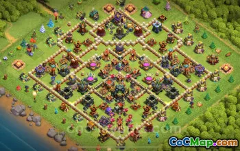 TH17 Farming Base Layout - Anti 3 Stars for Clash of Clans #26244