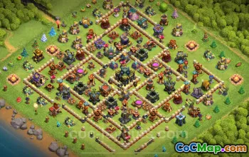 TH17 Farming Base Link - Clash of Clans 2025 Hybrid Design #22604