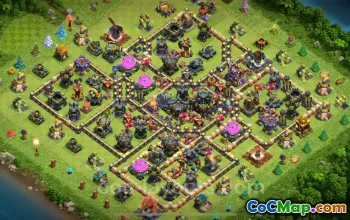 TH17 Farming Base Link - Clash of Clans 2025 Hybrid Design #26830