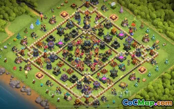 TH17 Farming Base Link - Design hibrid pentru Clash of Clans 2024 #17767