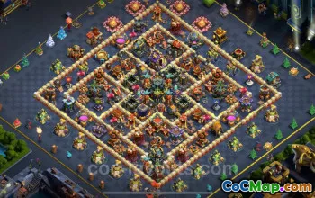 TH17 Hybrid Base for Trophy Defense - Clash of Clans 2025 #22579