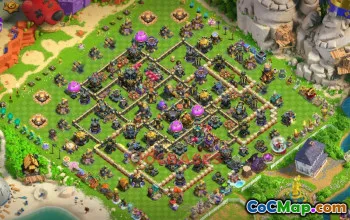 TH17 Hybrid Base with Copy Link for Clash of Clans #55363