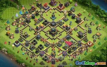 TH17 Trophy Base with Link | Anti Everything | Clash of Clans 2025 #48579