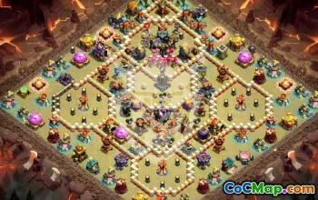 town hall 17, trophy/war/hybrid base layout #45712