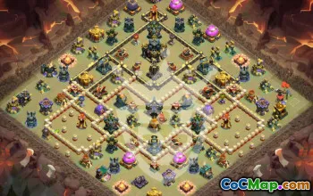 town hall 17, trophy/war/hybrid base layout #46926