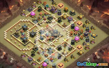 town hall 17, trophy/war/hybrid base layout #46948