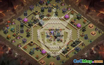 town hall 17, trophy/war/hybrid base layout #47189
